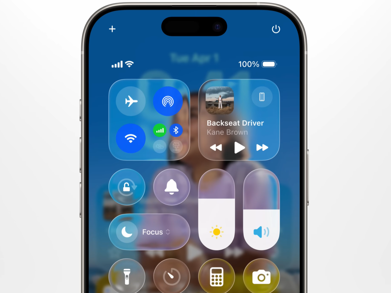 Interface do iOS 26 do Iphone em Liquid Glass